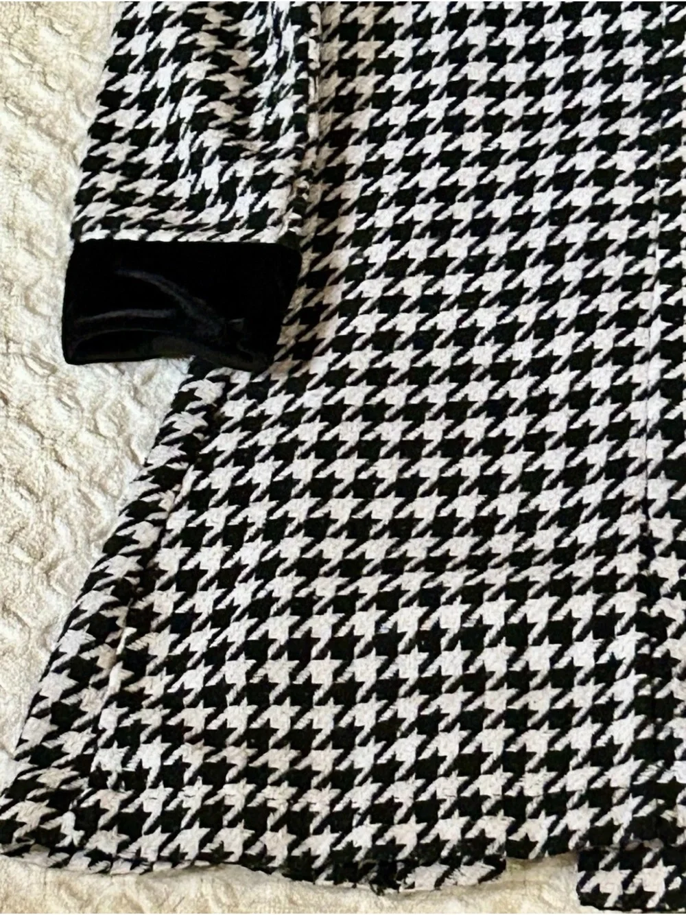 Girls Holiday Edition Houndstooth Pea Coat – Size 6/6X